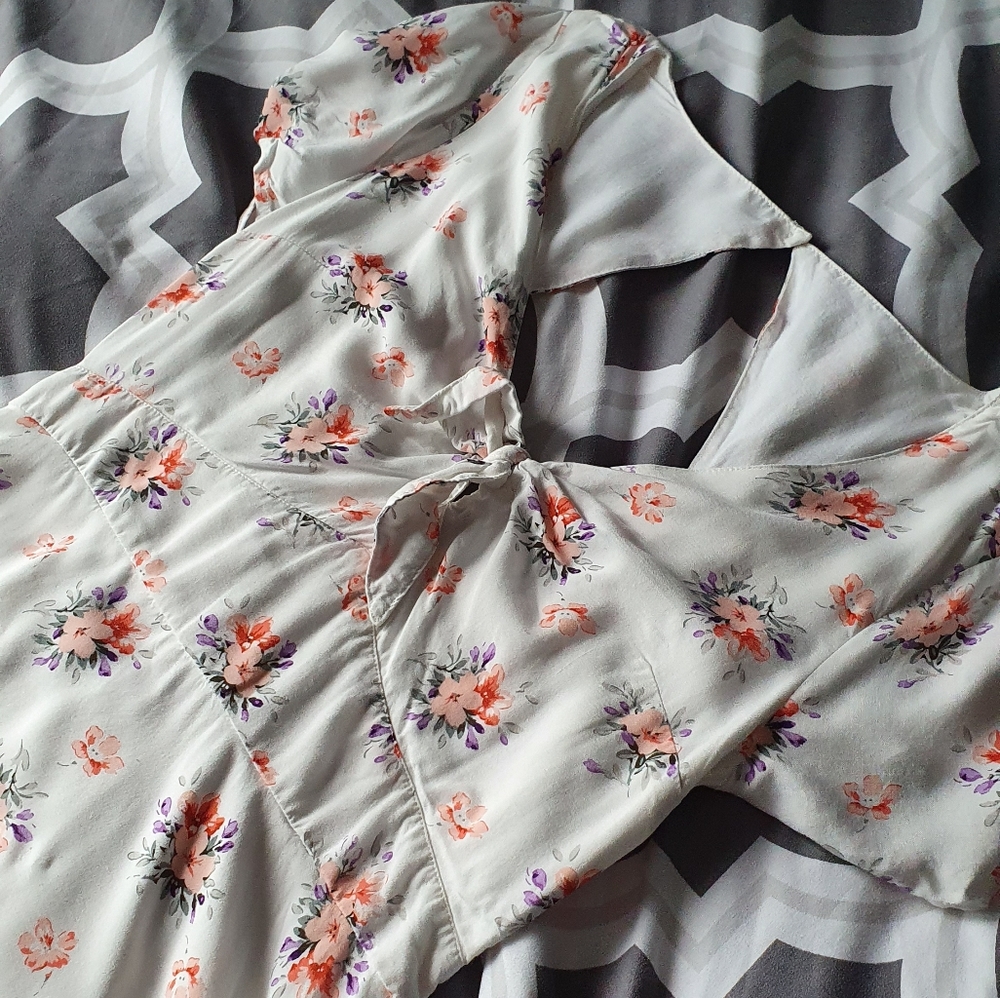Abercrombie White Floral Dress